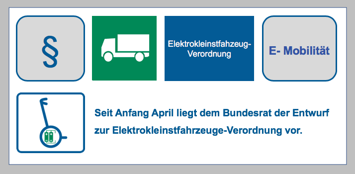 Seit Anfang April liegt dem Bundesrat der Entwurf zur Elektrokleinstfahrzeuge-Verordnung vor.