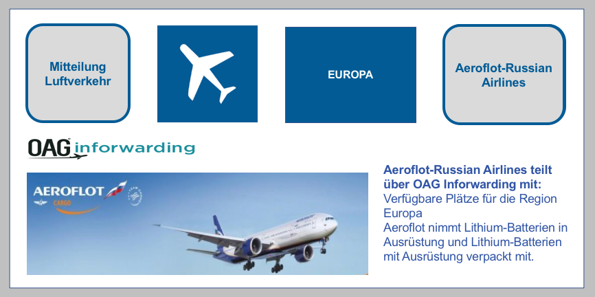 BF-DE-OAG-inforwarding-Aeroflot-Russian-Airlines-Region-Europa-Lithium-Ionen-Batterie-Lithium-Metall-Batterie-Lithiumbatterien-UN3091-UN3481-Airlines-Verpacken-Versand-Transport-UN