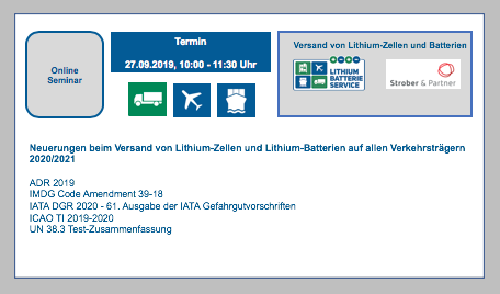 Neuerungen beim Versand von Lithium-Zellen und Lithium-Batterien auf allen Verkehrsträgern 2020/2021-Onlineseminar am 27.09 um 10.00Uhr BF-DE-Onlineseminar-Neuerungen-beim-Versand-von-Lithiumzellen-und-Lithiumbatterien