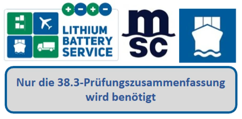 Reederei MSC verlangt Erklärung bei SV 188 Transporten 13.04.2023 MSC de