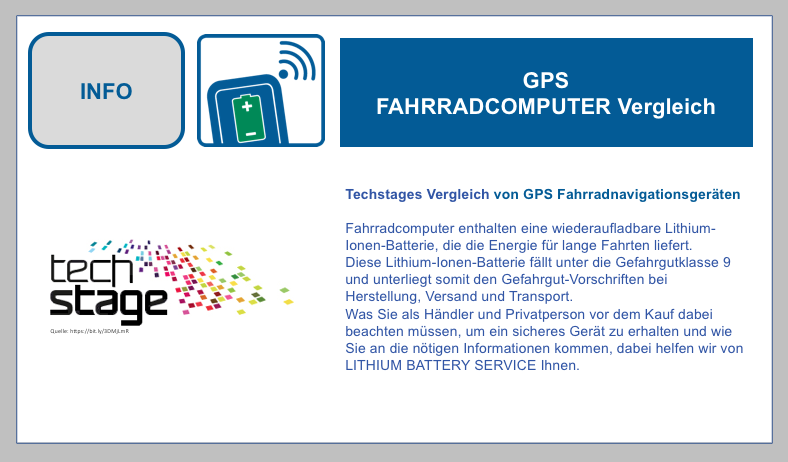 Lithiumbatterien in Fahrradcomputern: