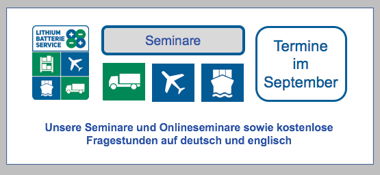 Lithium-Batterie-Service - Übersicht über die Seminare im September